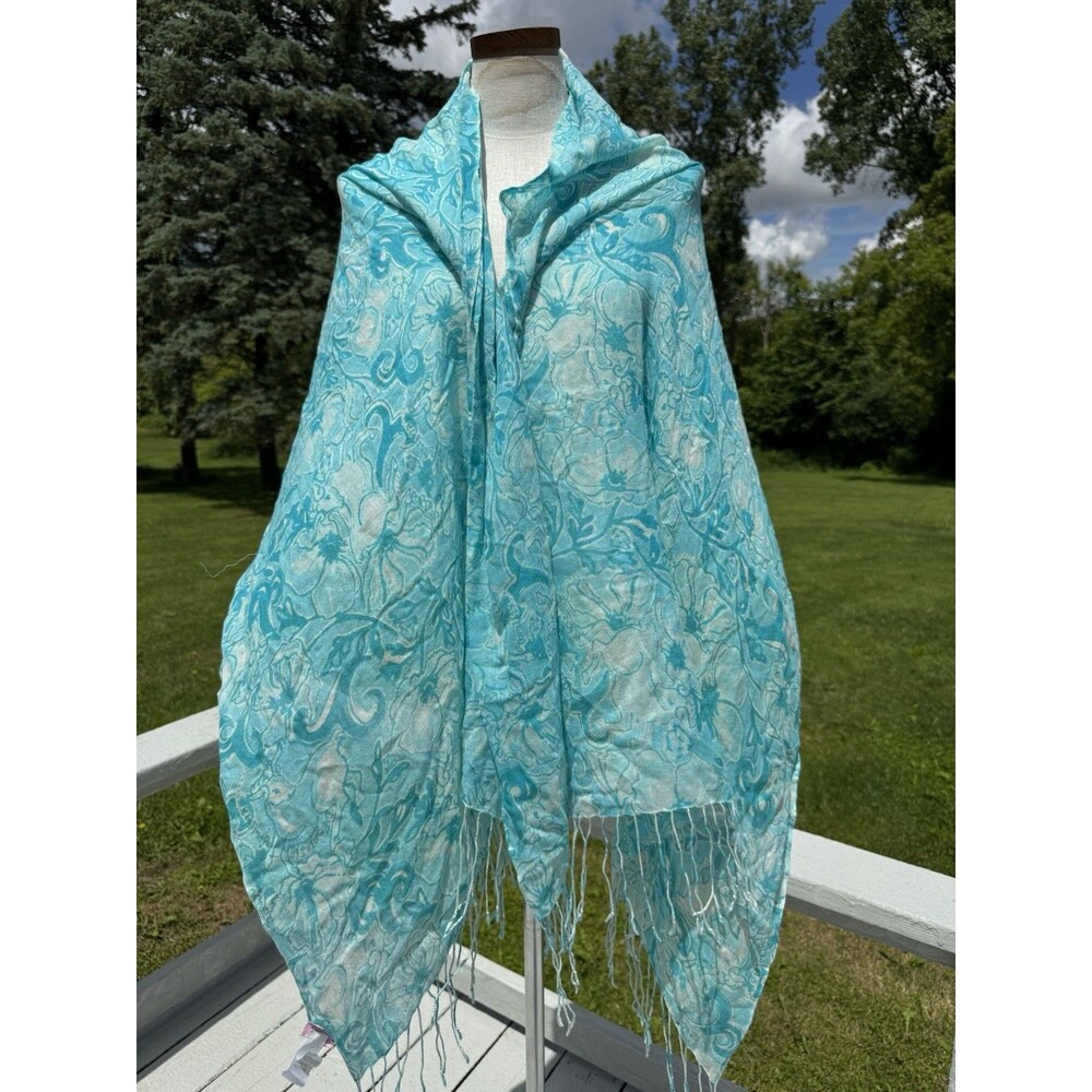 Lilly Pulitzer Aries Scarf Turquoise Silk Cashmere Astrology Ram 2014 Zodiac